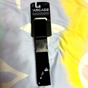 Black Hawaiian Islands adjustable belt